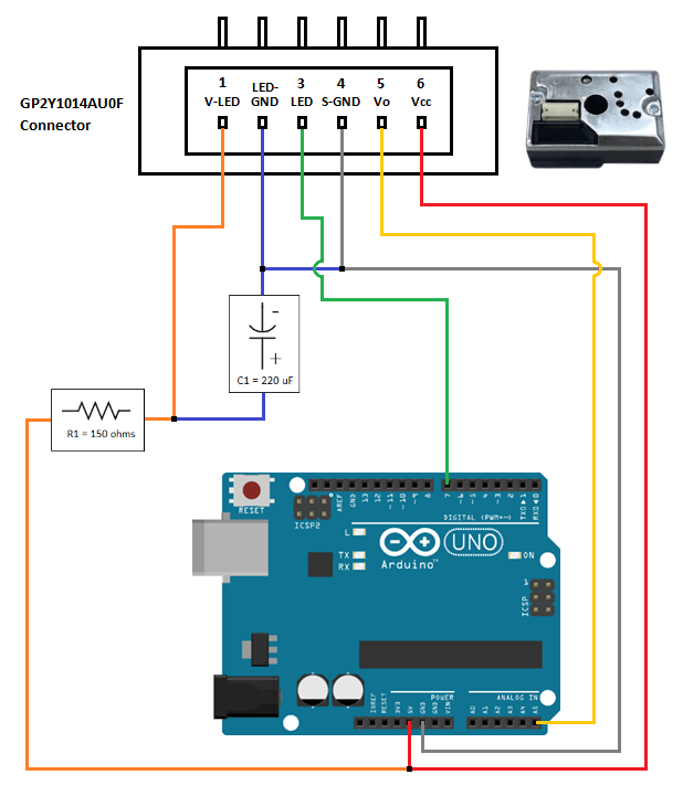 circuit diagram of sharp dust sensor