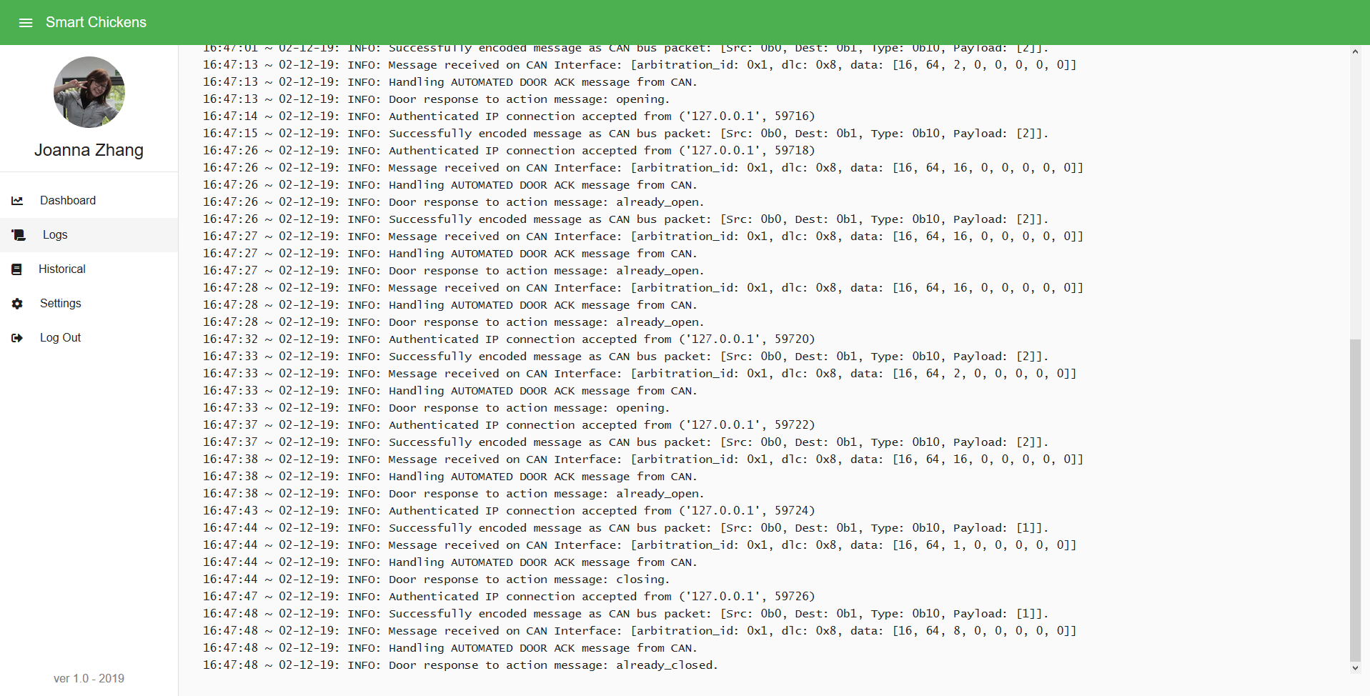 first and final log version